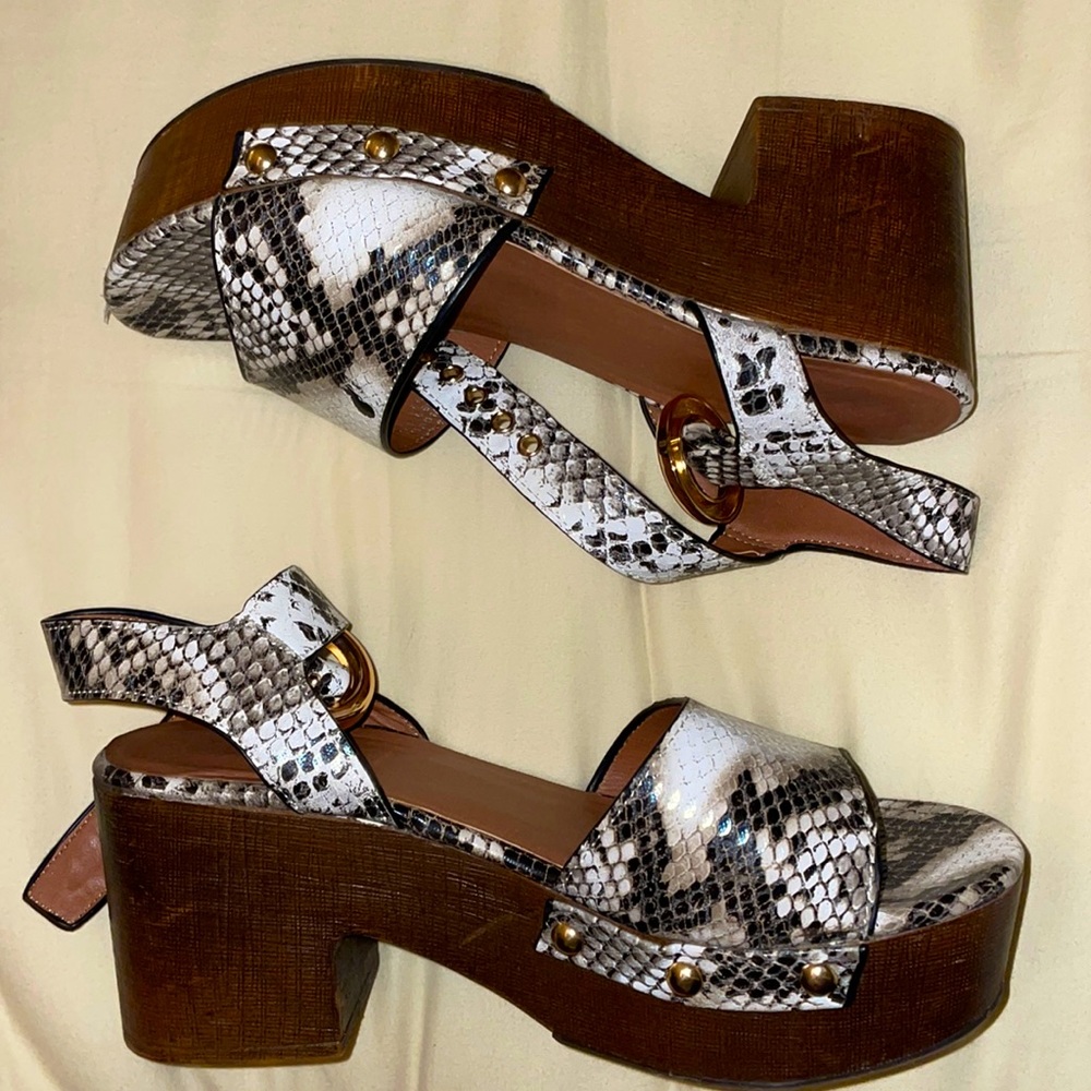 Top Shop SnakeSkin Platform Heels